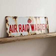 Air raid warden - metal, sign