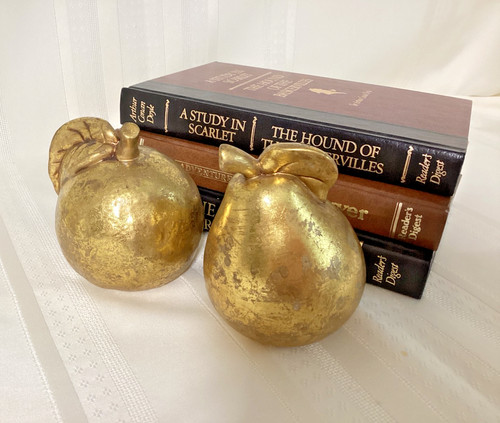 Vintage gold apple pear - vintage,