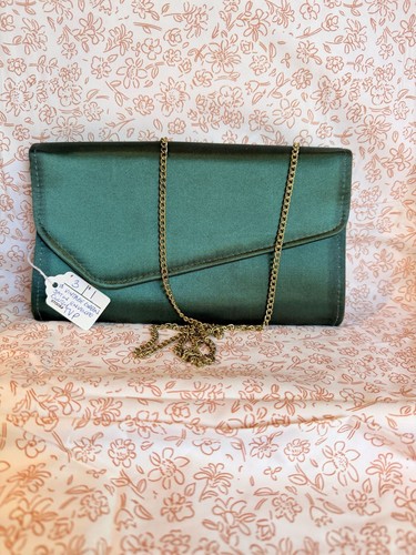 Vintage dark green satin - dark,