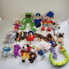 Vintage McDonalds Plush Happy Meal Toys Bundle Noddy Paddington Digimon Muppets