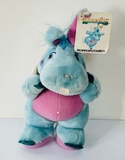VINTAGE 84 HASBRO SOFTIES WUZZLES HOPPOPOTAMUS HIPPO RABBIT SOFT PLUSH TOY TAG