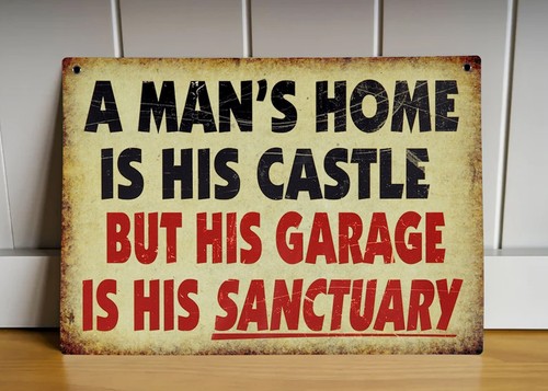 Metal sign man cave - sign, garage