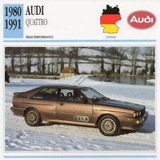 1980-1991 AUDI QUATTRO Classic Car Photo/Info Maxi Card