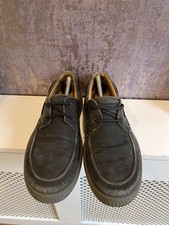 Hotter Bahamas Grey Canvas Lace Up Boat Deck Shoes Size UK 10 Dual Fitting