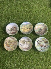 Set of  6  The Country Alex Williams Small Collector’s Bone China Plates