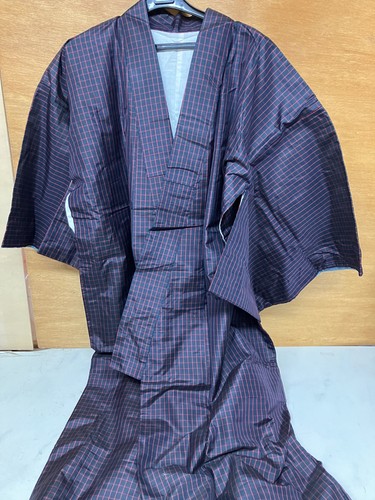 Japanese retro kimono check - kimono,