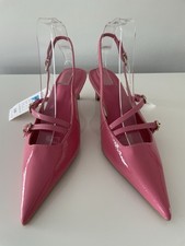 M&S Pink Patent leather buckle
