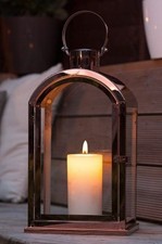 Tarifa Copper Large Lantern Candle Holder with Handle New