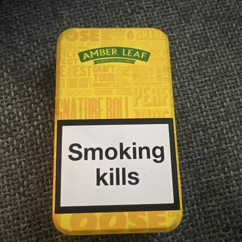 Amber leaf empty tobacco tin - empty,