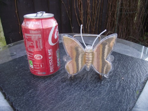 Vtg butterfly paperweight pen - butterfly,
