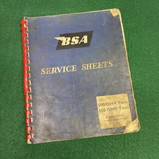 BSA A Group 500 650 Manual Service Sheets Booklet Book Guide Sheet Original Used