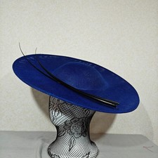 royal blue black feather stick
