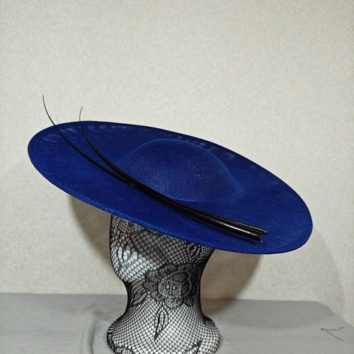 Royal blue black feather stick - royal,
