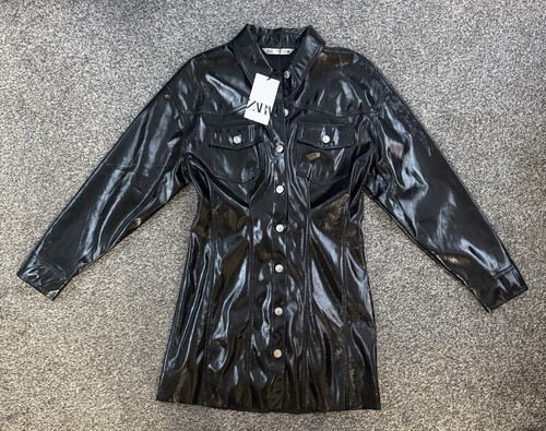 Zara black faux - zara, leather