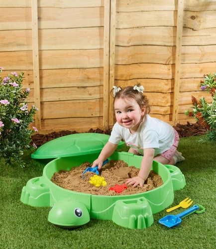 Kid green turtle sandbox - green,