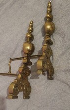Used Brass Victorian Style Fire Dogs