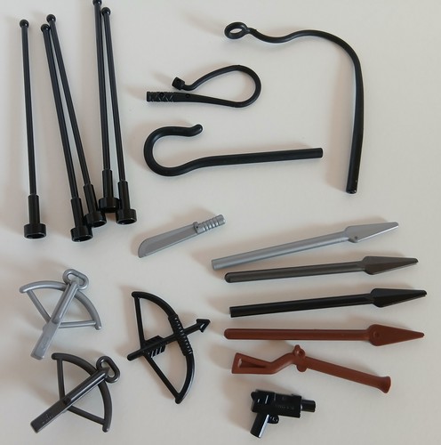 Lego weapons whips staff - weapons,, whips,