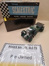 Scalextric C64 Bentley Green Vintage Classic Preowned 1:32 Scale Slot Car