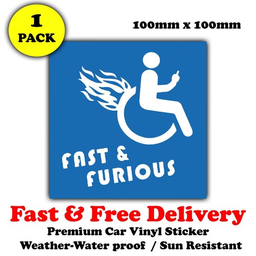 Funny disabled blue badge - disabled,
