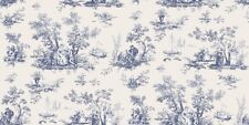French Blue - Toile De Jouy Wallpaper - Artisan Bleu - Shabby Chic - 670548