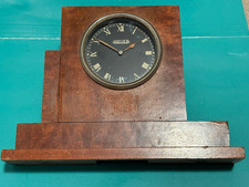 VINTAGE JAEGER CAR CLOCK IN WOOD CASE WORKING ORDER