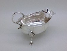 George III 1773 Sterling Silver Sauce Boat Jug Hallmarked London