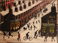 Original Oil Painting By James Downie " Holts Ales" 