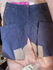 Totti Denim Jodhpurs Size 14 32” Navy with contrast Knee Patches and Tottie Logo