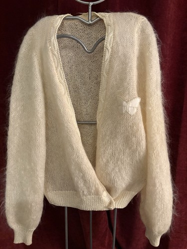 Vintage cream fluffy mohair - vintage,