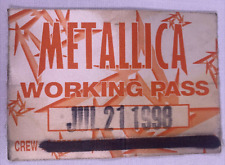 Metallica Pass Ticket Pick Original Used Poor Re-Touring Me Hartford US 1998