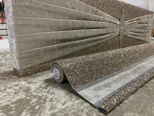 Champagne gold crushed - crushed, velvet