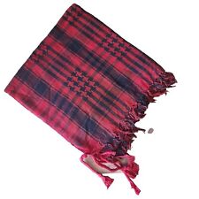 Shemagh Head Scarf - 100% Cotton Neck Wrap. Arab. Keffiyeh -Red/Black