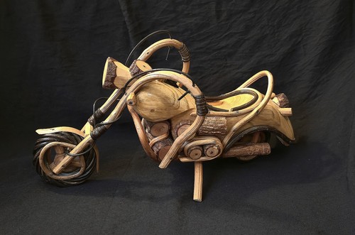 Chopper motorcycle sculpture - chopper,