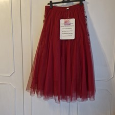 Chic Wish Tulle Lined  Red