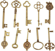 Mixed 10 Skeleton Keys Antique