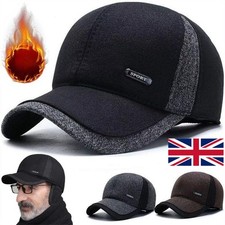 Men Winter Warm Lined Thicken Windproof Baseball Cap With Earmuffs Cap
