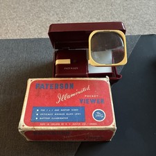 Paterson  illuminated pocket viewer-2x2 and made in England red - working 