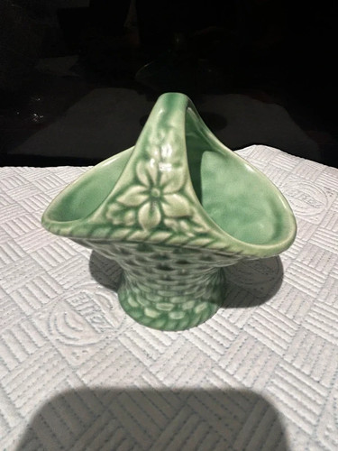 Vintage green sylvac basket - vintage,
