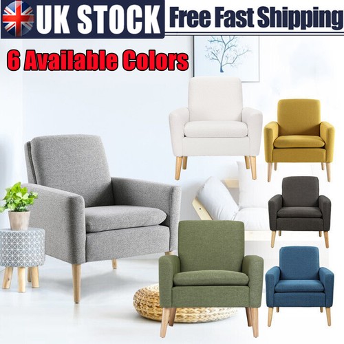Linen modern curved armchair - linen, modern-curved