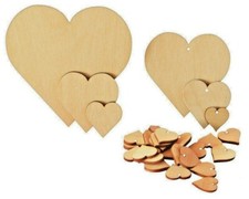 Wooden Hearts Shape Embellishments Craft Blank Wedding Décor Christmas