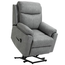 HOMCOM Power Lift Chair Electric Riser Recliner with Remote Control, Grey