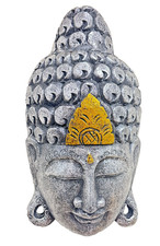Large Silver Buddha Mask from
