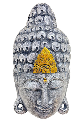 Large silver buddha - mask, from
