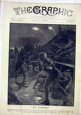 Original Old Vintage Print Shell-Gong German Gas He Shells War Battle Masks 1917