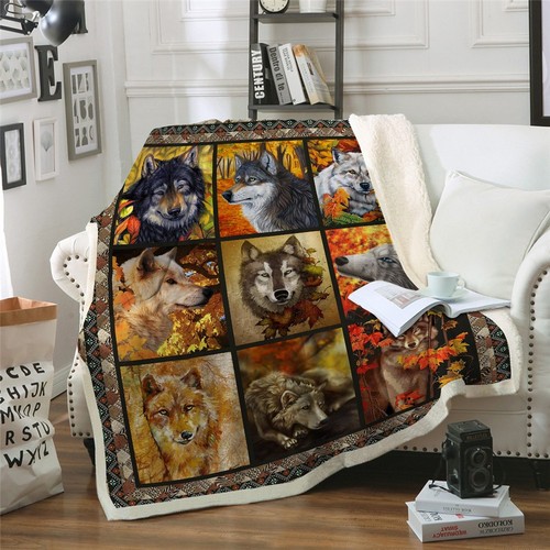 Wolf animals blanket throws - animals,