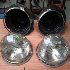 MORRIS  FRONT HEADLIGHT PARTS including Rims   sealed beams ,retaining. rings. 