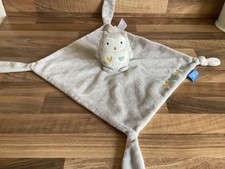 GRO COMPANY GREY OLLIE THE OWL COMFORTER BLANKIE PLUSH SOOTHER BABY DOUDOU
