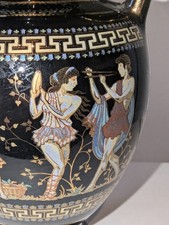 Fintias Greek Vase 24K Gold Hand Made – Mythology Scene 26cm. Perfect Condition