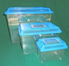 3 Plastic Terrariums -