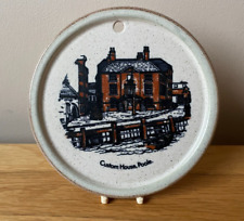 Vintage Ceramic Wall Hanging Custom House, Poole Purbeck Pottery Tile Stoneware